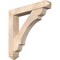 Ekena Millwork Olympic Arts and Crafts Smooth Bracket w/ Offset Brace, Douglas Fir, 7 1/2"W x 44"D x 44"H BKT0806X44X44OLY03SDF - alternate 1
